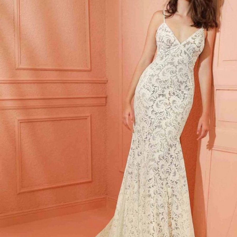Rish Bridal - Lace Wedding Dress Gown. Ivory . Size 2 - Northern Star Collection